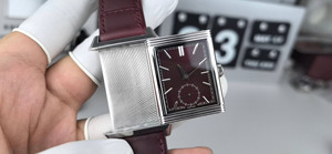 Reloj Clásico de Lujo con Esfera Borgoña, Estilo Cuadrado con Tapa Abatible, Unisex, Mecánico Automático, Luminoso, para Ocasiones de Alto Nivel - Product Image 5