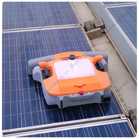 Robot de nettoyage d'application de conception modulaire pour robot de système de panneau solaire Machine de nettoyage de brosse en nylon de rouleau de 666mm avec carte construite pour fonctionner
