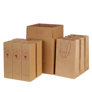 Noble Custom Premium Luxury Red Wine Gift Carrier Box Wine Bottle Packaging Delivery Cardboard Box With Window