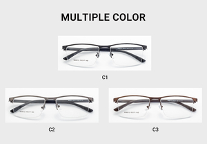 Nouveau modèle de <span class=keywords><strong>lunettes</strong></span> à monture optique en métal tendance <span class=keywords><strong>Lunettes</strong></span> à coussinet nasal en silicone pour hommes - Product Image 5