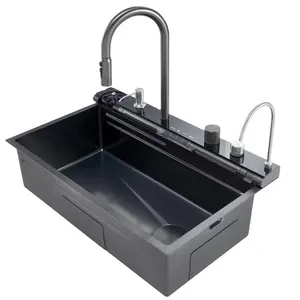 Blue Whale 304 Stainless Steel Digital Embossed Sink Feiyu Kitchen Sink Single Slot Embossed Nano Vegetable Washing