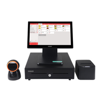 Système de caisse tactile personnalisé OEM, terminal de paiement tout-en-un de bureau avec scanner, imprimante et tiroir-caisse
