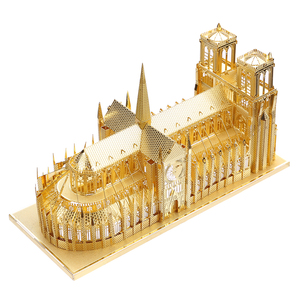 Piececool NOTRE DAME DE <span class=keywords><strong>PARIS</strong></span> 3D Puzzle en métal Blocs de construction Jouet éducatif Modèles architecturaux Kits DIY Cadeau - Product Image 1