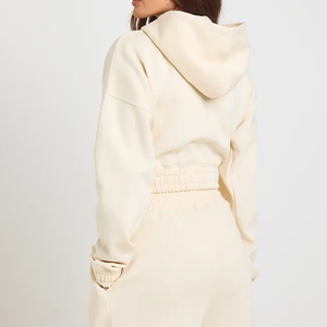 Survêtement décontracté personnalisé avec impression 3D, broderie, sweats à capuche courts et pantalons de jogging coupe ample - Product Image 2