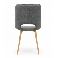 Chaise de salle à manger moderne à dossier cuillère, rembourrée en tissu, pour café, restaurant, hôtel, mobilier de banquet