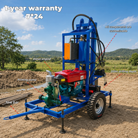 Foreuse de Puits d’Eau sur Remorque 330FT/660FT Portable Diesel 25HP/35HP pour Forage de Puits et Irrigation Agricole