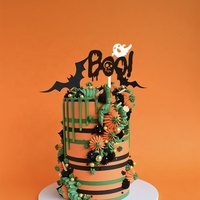 Neuheit Halloween Tortendekoration Lustige Zahlenform Acrylmaterial für Partyzubehör und Kuchendekoration