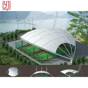 Outdoor Membraan Ptfe Stof Basketbal Hof Dak Tent Schaduw Structuur