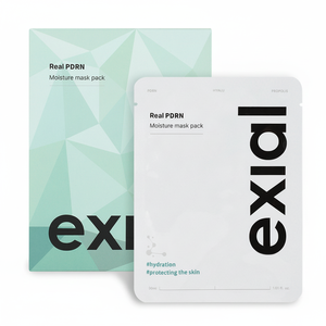 EXIAL REAL PDRN Moisture Sheet Mask Pack 5ea-Masque facial hydratant pour peau de verre Beauté coréenne Cosmétiques fabriqués en Corée - Product Image 2