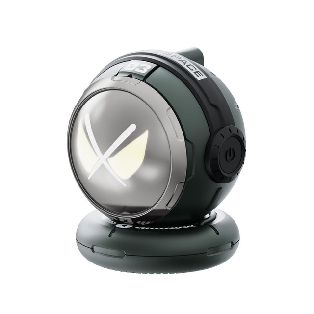 Rechargeable Cyberpunk Portable Speaker, 5.3 BT LED Light Ball Shape Woofer, Outdoor Party Loudspeaker for Computer Desk