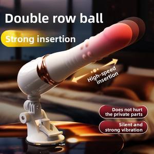 Brinquedo Sexual Automático Telescópico Recarregável à Prova d'Água de Baixo Ruído em Material de Silicone Vibrador Térmico com 10 Frequências para Masturbação - Product Image 3