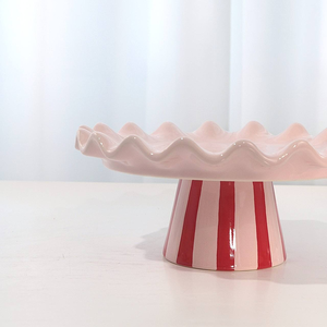 Base para Pastel de Cerámica Pintada a Mano, Ecológica y Personalizada, Vajilla Decorativa con Bandeja para Pastel - Product Image 4