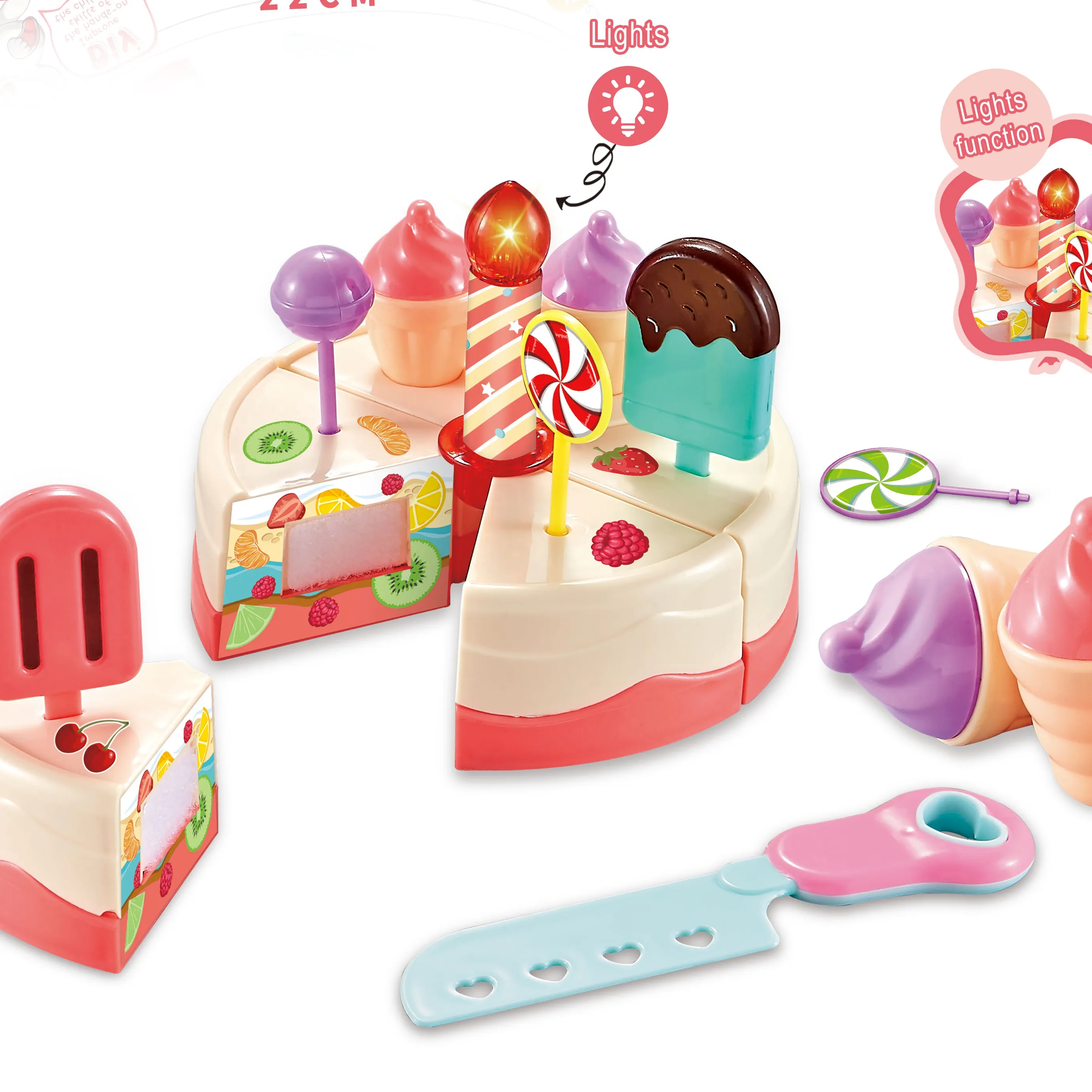 工場直販ケーキおもちゃ女の子用ビッグキッチンおもちゃキッズセットふりDIYカッティングケーキプレイセットキッズギフト