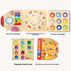 Gioco da Parete Sensoriale Montessori in Legno per Bambini, Interessante Pannello Didattico da Parete, Giocattoli Educativi per Bambini - Product Image 3
