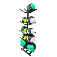 Support mural pour balles de sport (5 paires) – Rangement pour balles de slam, haltères et équipements de fitness – Idéal pour salle de sport et maison – Personnalisation du logo