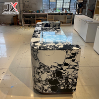 Comptoir de réception contemporain sur mesure de haute qualité pour magasin de détail, mobilier de comptoir de luxe pour hall d'hôtel et boutique