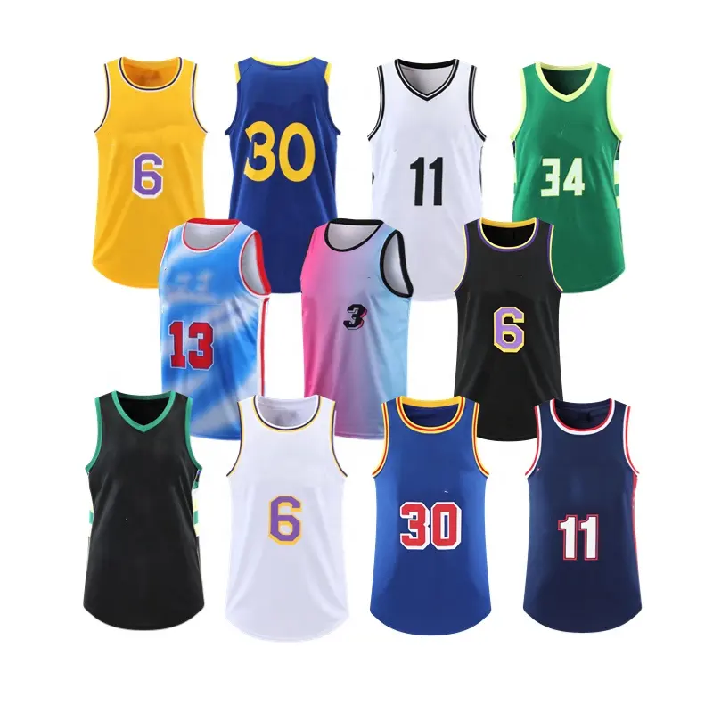 2024 Novo design com logotipo personalizado camisa de basquete sublimada EUA camisas de basquete para 32 uniformes dos times
