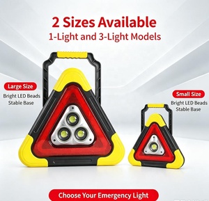 Triangolo di Emergenza 3 in 1 per <span class=keywords><strong>Auto</strong></span> con Luce LED COB, Caricatore Solare Policristallino USB, Power Bank 6400mAh, Treppiede per Avviso Guasto <span class=keywords><strong>Auto</strong></span> - Product Image 4