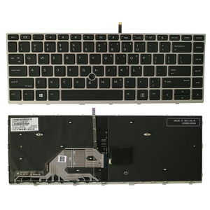 อะไหล่สำหรับคีย์บอร์ด HP <span class=keywords><strong>ProBook</strong></span> <span class=keywords><strong>640</strong></span> G4 645 645 <span class=keywords><strong>G5</strong></span>แป้นพิมพ์เราพร้อม backlit พอยเตอร์กรอบสีเงิน - Product Image 1