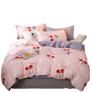 2021 Produk Baru Bed Spread Sheet Set Tempat Tidur Selimut Grosir Twin Ukuran Valentine Pernikahan Cherry