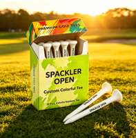 Tee de golf en plastique personnalisé, emballage sur mesure, tee de golf bleu, tee en plastique, étui de forme personnalisée, support magnétique, étui de rangement moulé, bois 4 pouces