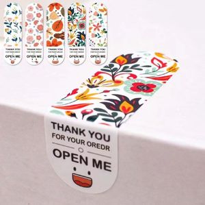 Tùy chỉnh in ấn lá vàng Logo Sticker tấm hình chữ nhật Cảm ơn bạn dính bao bì Nhãn dính dán - Product Image 5