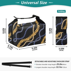 10 Cans Portable Puakenikeni <b>Lei</b> Flower Design School Office Hawaii Customize Insulated Small Mini Lunch Bag With Buckle Straps - Product Image 3