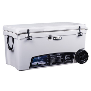 Glacière portable 100L avec roues pour le stockage des aliments, idéale pour le camping et les aventures en plein air - Product Image 3