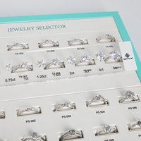 Kit de conception de bijoux professionnel, modèles de bagues en argent sterling, outil de construction d'affichage de bijoux, diamant 3ct 4ct 5ct CZ