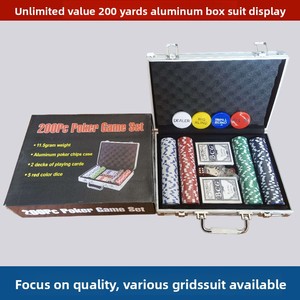 Valeur infinie 200 Texas Hold'Em Baccarat <span class=keywords><strong>Poker</strong></span> <span class=keywords><strong>jetons</strong></span> et plateau ensemble boîtier en aluminium Portable haute qualité jeu de <span class=keywords><strong>jetons</strong></span> - Product Image 2