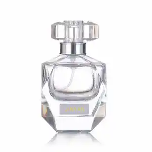 Dapat disesuaikan 10ml 0.5oz mewah oktagon bola kaca botol kabut Crimp Sprayer Cap untuk minyak esensial parfum untuk penggunaan kosmetik
