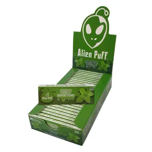 HPF-7809 Alien Soffio 1 1/4 formato 100% buon odore naturale colla lento brucia sapore di menta carta di Rotolamento