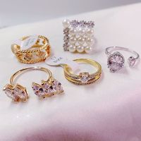 Bague Papillon en Cristal Strass Assortiment Pas Cher Plaqué Or et Argent Vente en Gros Usine pour Femme