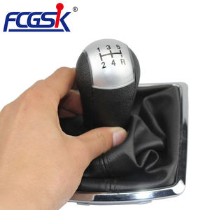 Venta al por Mayor de Fábrica para <span class=keywords><strong>Ford</strong></span> <span class=keywords><strong>Focus</strong></span> 2 Mondeo MK2 2005-2008, Pomo de Palanca de Cambios con Funda de Cuero, Cubierta para Palanca de Velocidades - Product Image 1