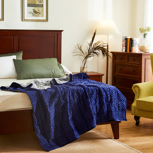 Nuevo diseño de algodón Ultra suave decoración del hogar de punto Minky Manta - Product Image 1