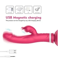 Vibromasseur Lapin en Silicone pour Poupée Sexuelle, Double Stimulation Point G et Léchage, 10 Fréquences, Ventouse, Étanche, Rechargeable USB