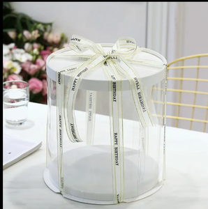 Nouvelle boîte à gâteaux transparente 3-en-1 paquet de cuisson multi-taille 6 8 12 "gâteau rond - Product Image 4