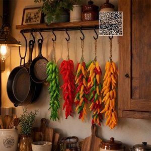 Guirnalda de chiles artificiales de espuma realistas para colgar en la pared, decoración para cocina estilo granja del Suroeste, fiesta, Cinco de Mayo - Product Image 2