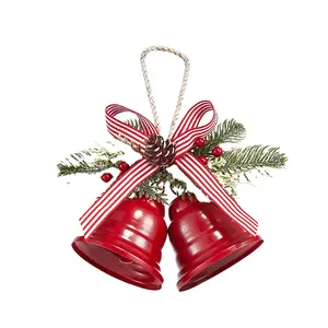 New Design Handmade Metal Bells with Personalized Bowknot Jingle Bells for Christmas Decoration Manufacturer and Exporter