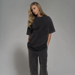 क्रॉस-बॉर्डर पुरुषों की महिलाओं की ग्रीष्मकालीन शॉर्ट-आस्तीन टी-शर्ट ढीली-फिटिंग आकस्मिक बाटिक गोल-गर्दन धोया पुरानी शैली मुद्रित पैटर्न - Product Image 1