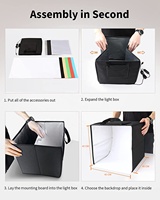 Portable MagicLine 40cm led cadre photo cube boîte à lumière équipement photographique foto soft box mini photo studio accessoires tir