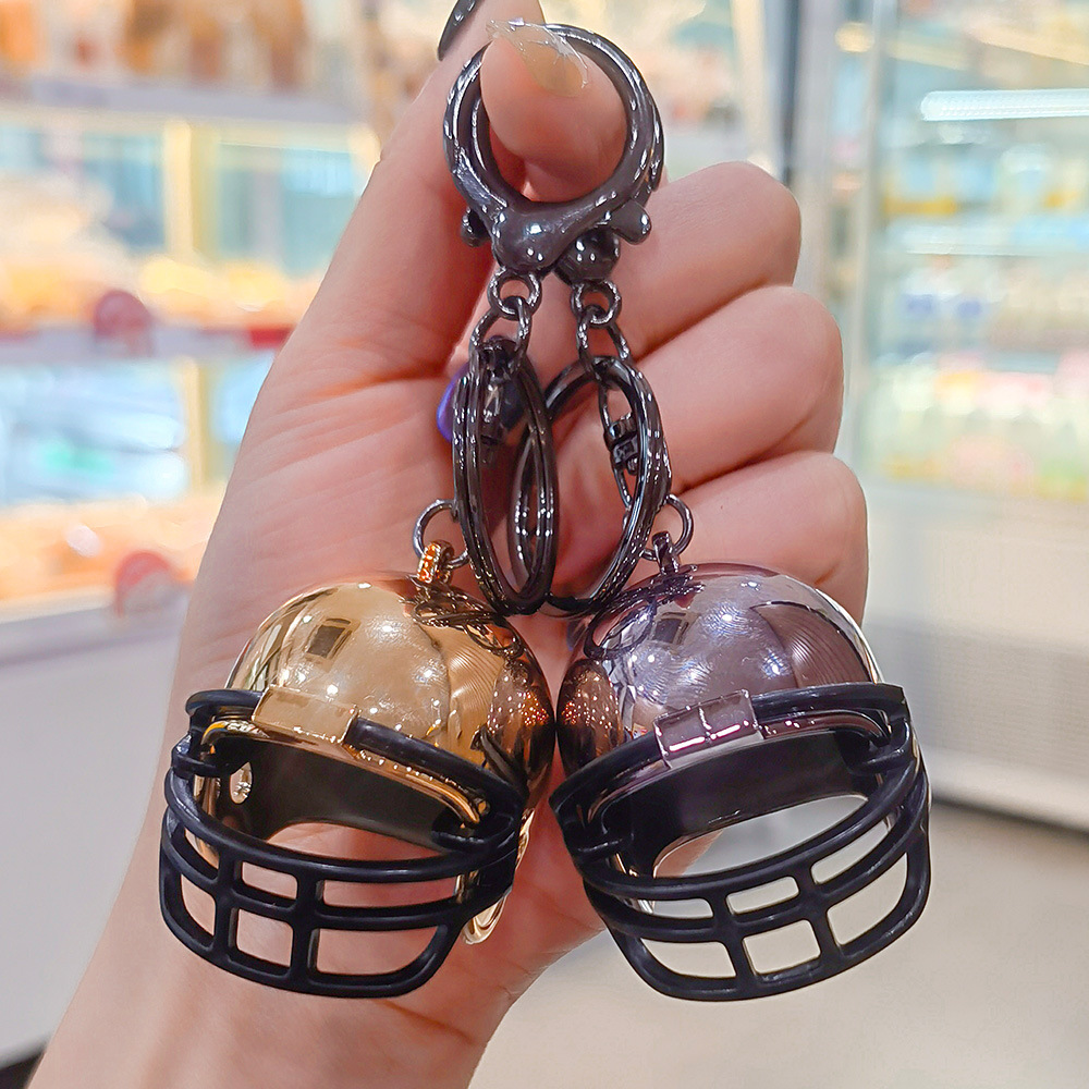 Porte-clés Casque Football Américain 3D En Métal - Mini Casque Détaillé, Fan Art, Cadeau Pour Supporters