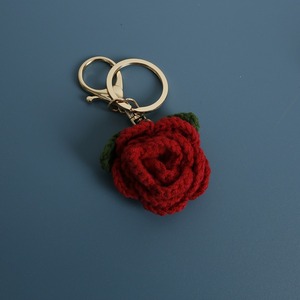 Wholesale Handmade Crochet <b>Keychain</b> Rose Sunflower Charm Pendant Gift Set for Valentine Christmas Mother Day Gift for Women Girl - Product Image 5