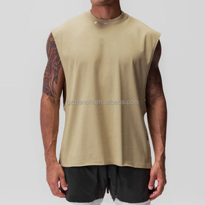 Produttore di T-Shirt Personalizzate con Stampa Serigrafica, Canotte Oversize Vintage in Cotone per <span class=keywords><strong>Uomo</strong></span>, Stile Streetwear - Product Image 3