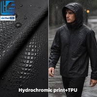 Tissu 100 % polyester pongé à imprimé magique, motif activé par l'eau pour vestes d'extérieur, vêtements de mode, fournisseur de textiles