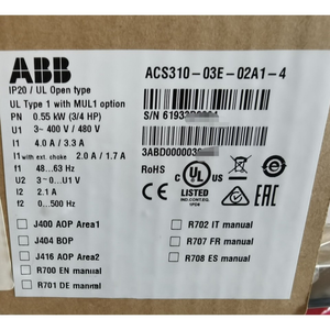 ACS31003E02A14 Série ACS310 Triphasé 380-480V 0,55kW PLC - Product Image 5