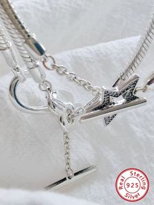 Bracelet chaîne serpent en argent sterling 925 tendance unisexe, cadeau plaqué argent 2025 - Product Image 3