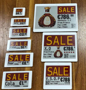 Nouvelles inventions : étiquettes de prix numériques intelligentes 2,4 GHz, 7,5 pouces, pour systèmes EAS de magasins de légumes et de fruits. - Product Image 1