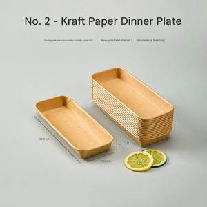 Caja de comida para llevar ecológica, desechable, antivaho, con tapa, de papel kraft, para llevar, contenedor para almuerzo. - Product Image 4