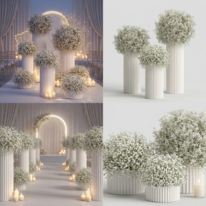 Artificial Gypsophila Flower Ball <b>Wedding</b> Centerpiece Home Table Decorative <b>Ornament</b> for Bridal Shower Decoration - Product Image 1